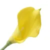 장식용 꽃 우아한 생명과 같은 실제 터치 인공 Pu Calla Lily 꽃 부케 신부 웨딩 (녹색)