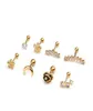 2st Women039S Small örhängen Flower CZ Tragus Brosk Rostfritt stål Ear Stud Piercing Crystal Zircon Earring Jewellery8726359