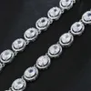 Luoxin moda oval zircão cúbico colar brincos conjunto de joias banhado a prata nupcial