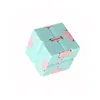 Dekompression Toy Infinity Cube Candy Color Fidget Puzzle Anti Decompression Toy Finger Hand Spinners Fun Toys for ADT Kids ADHD Relie Dhqkz