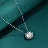 Pansysen Trendy 925 Sterling Silver 25CT Aquamarine High Carbon Diamond Pendant Halsband bröllopsfest Fina smycken gåva 240305