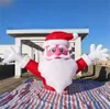 Jogos ao ar livre gigante inflável papai noel quintal decoração pai natal parede decorações de natal publicidades