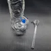 20cm Le tuyau d'eau du pénis masculin Bong en verre de haute qualité avec dégagement de tige vers le bas pour fumer des tuyaux Dab Rig