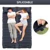 Outdoor Inflatable Mattress with Pillow Ultralight Thicken Sleeping Pad Splicing Built-in Pump Air Cushion Travel Camping Bed 240306