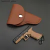 Sand Play Water Fun 1 3 GLOCK Shell Eject Metal Keychain Model Toy Gun Miniature Alloy Pistol Collection Toy Gift Pendant Q240307