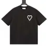Designer mulheres homens camisetas casal camisetas marca de moda lazer maré solta algodão de alta qualidade em forma de coração toalha bordado jumper tshirts