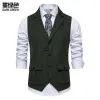 Vests 2023 New Men's Vest Suit Vest Single breasted Designer Brand Sleeveless Formal Coat Top Adult Vest Coat