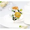 Broches, broches Mise à jour Fleur Daisy Broche Pins Jaune Marguerite Boutonnière Mariage Épinglette Bijoux De Mode Pour Hommes Femmes Will et Dhkx5