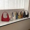 Korean niche design high-end handbag for women underarm bag patent leather glossy single shoulder handbag 240131