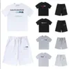 Męskie koszulki Męki T-shirty Tracki Tracki T Shirt Designer haft haftowy luksus czarny biały szary kolorowy kolor letni sport mody pułapki garnitury krótkie rękawy
