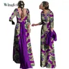 Ethnic Clothing Fashion Robe Africaine Lady Dashiki African Dresses Elegant Backless Party Evening Women Maxi Long Wy10008