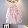 Girl's Dresses Girls Dresses Lovely Baby Dress Spring and Autumn Children S Princess Hanfu Qipao 231016 Drop Delivery Baby, Kids Mater DHTO3