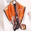 Kvinnor 100% Real Silk Square Scarf For Gift Hangzhou Pure Silk Neckscarf Wraps Christmas Day Present Square Silk Scarves Bandanas 240304