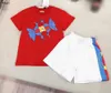 Survêtements de marque pour enfants Ensemble de t-shirt pour bébé multicolore en option Taille 100-160 CM Ensemble deux pièces T-shirt et short pour garçons avec impression de motifs de bonbons 24 mars