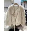 Nouveau manteau de fourrure de foin pour femmes Fox Hair Youth hiver 701293