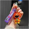 Decompression Toy Smiling Critters Scary Animal Keychain Pink Piggy Blue Elephant Pendant Drop Delivery Toys Gifts Novelty Gag Ot2Ns
