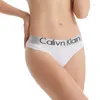 Kvinnors trosor Calivn Klain Letter Print thong Solid Color Modal Women Underwear Elastic Mid-midjig t-back Sexig frestelse Kvinna G-String