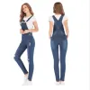 Jeans Damen Denim Overall Frauen Strampler Damen Jeans Hosen Frau Lose Insgesamt Lange Denim Hosen Weibliche Overalls Latzhose Jeans