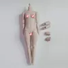 1/6 bjd encapsulamento feminino soldados corpo multi articulações móveis grande/pequeno peito corpo meninas diy vestir-se brinquedos presentes 240301