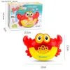 Novelty Games Baby Bath Toys Outdoor Bubble Machine Hair Dryer Frog Crab Baby Bathtub Manufacturer Swimming Bathtub Childrens Water Toy Q240307