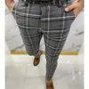 Mężczyźni Casual Spods Formal Social Pencil Pants for Mens Business Office Pracownicy ślubne Spodnie Streetwear x 230226