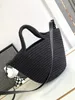 Designer Bag Luxury Women's Tote Basket Bag Nylon Rope Woven Handbag Fashion All-in-one Fan Purse Key Tote Bag