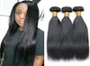 Brazylijskie proste Virgin Hair 3 Bundleslot Naturalne czarne tanie włosy 828 cali proste ludzkie włosy na Whole2931815