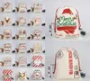 Bags Monogrammable Xmas Gifts Drawstring Sacks DHL Santa Christmas With Canvas Large Canvas Santa Claus Bag Bag Reindeers Shippi C1524382