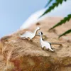 Stud Earrings 925 Silver Needle Dinosaur Shape Piercing Earring For Women Girls Fashion Jewelry Pendientes E841