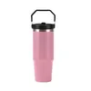 New 30oz portable car cup 304 stainless steel vacuum insulated cup large capacity single drink beer cup with straw