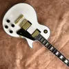 Witte op maat gemaakte elektrische gitaar Gouden hardware HH pickup met 6-snarige snelle levering