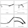 Business Men Semi Frameless Glasses Frame Alloy S41001 Classic Mentes Spectakles Receptramar med vårgångjärn 240227