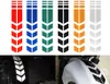 Motorcycle Reflective Sticker Wheel on Fender Waterproof Safety Warning Arrow Tape Car Decals Motorbike Decoration 6colors2681226