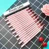 Delineador labial rosa lápis personalizado de longa duração rótulo privado tubo branco 18 cores fosco lábio forro nude tons 240301