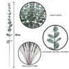 Decorative Flowers 20 Pcs 38 CM Indoor Artificial Eucalyptus Leaves Greenery Stem Faux Branches Floral Home Decor Fake