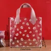 Boodschappentassen Transparant Pvc Geschenk Tote Verpakking Zak Doorzichtig Daisy Plastic Handtas Snoepdoos Bruiloft Gunst Feestartikelen Cosmetisch