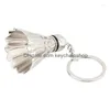 Nyckelringar Lanyards Keychains Creative Metal Badminton Key Chain Three-Nsional Tournament Souvenir Pendant Sport Söt Drop Delivery Dhevu