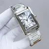 U1 najwyższej klasy AAA Fashion Watch Watch Watch Kwarc Ruch Silver Watches Lady Square Watche zegarki ze stali nierdzewnej Oryginalne zapięcie na rękę Montre de Luxe