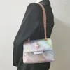 Sacs de soirée Dérivés d'animation Jointing Coloré Sequin Cross Body Sac Arrivée Brillant Glitter Mini Rainbow Femmes Sac À Main