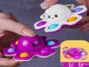 Partij gunst ontwerp autisme stress siliconen interactieve flip octopus verandering gezichten spinner push bubble speelgoed voor spinners4261192