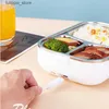 Bento Boxes 2 in 1 Car Home Electric Lunch Box 220V 12V 24V EU Plug Heating Food Warmer Heater Container Portable Office Travel Set L240307