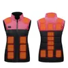 Men's Vests Evenly Waistcoat Usb Winter Vest With Energy-saving Heating Blocks Stand Collar Windproof Design For Men Women Padded