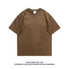القمصان للرجال الرجعية التصميم الإحساس خمر الغزلان الفراء تي شيرت ثقيلة القميص قصير الأكمام رجال العلامة التجارية العصرية