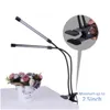 Grow Lights Dimmable Timing Equipment Light Clip Plant Double Growth Fill Black Suitable For Indoor Drop Delivery Lights Lighting Indo Dhur7