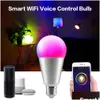 Lâmpadas LED Brelong Smart Wifi Remote Phone App Controle de Voz Rgb Decorativo Bb Suporte para Amazon Alexa / Home Drop Delivery Lights Lig Dhtcj