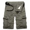 Herren-Shorts, Herren-Cargo-Shorts, Sommer, Armeegrün, Baumwoll-Shorts für Herren, lose Multi-Pocket-Homme, lässige Bermuda-Hose, 40 240307