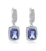 GEM039S BALLET Natural Iolite Blue Mystic Quartz Gemstone Drop Earrings 925 Sterling Silver Geometric Jewelry For Women 2106244829502