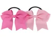20pcslot 45 inch Cheerleading Bows elastic band Pony Tail Holder Ribbon pinwheel Bow hair bands Gift baby headband 196 colors5928930