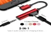 2 Aradan 1 Tip C ila 35mm Kulaklık Jakı 35 AUX USB C Adaptör Huawei Xiaomi Samsung Kablo Dönüştürücü Kablo Dropship5878442
