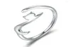 Pierścionki ślubne One Quarter 925 Sterling Silver Sticky Cat z długim ogonem palcem Pierścień Kobiety Regulowany zaręczyny Kreatywna biżuteria 207959396